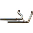 Top Chopp Staggered Floorboard Exhaust System , Raw Hole...