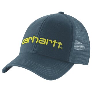 Canvas Mesh-Back Logo Graphic Cap Night Blue