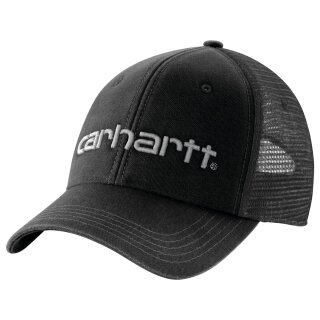 Canvas Mesh-Back Logo Graphic Cap Black