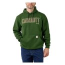 Carhartt Felt Logo hoodie arborvitae heather
