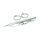 Flamed heat shield set 12" long chrome