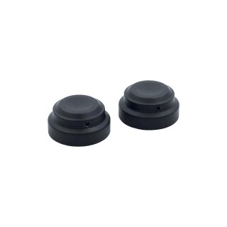Nightster Smooth Nut Covers without Ricks Logo and fits for Hex Head Screws with Size 15 Black