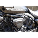 Nightster Smooth Nut Covers without Ricks Logo and fits for Hex Head Screws with Size 15 Black