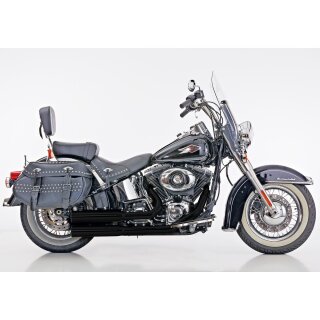 Performance Auspuffanlage  schwarz für Harley Softail 07-17 E3 E4