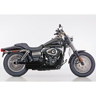 RevTech Performance E3 E4 Auspuffanlage schwarz für Harley Dyna 07-16