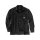 Rugged Flex Relaxed Fit Canvas Fleece-Lined Snap-Front Shirt Jacket M Black