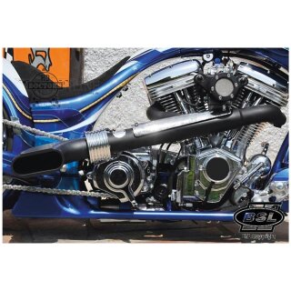 BSL Scale Drager Auspuffanlage schwarz für Harley Softail 87-16 E2 E3