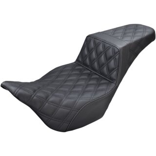 Saddlemen Step Up Sitzbank Full Lattice Stitch für Harley Touring 08-24