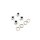 GW, rocker shaft end nut set. Acorn style, chrome