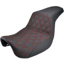Saddlemen Step-Up Sitzbank RED für Harley Dyna 06-17