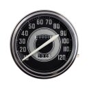 FL speedometer, 41-45 face, silver/black. 2:1 MPH