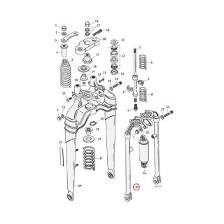 REAR LEG SECTION, SPRINGER FORK