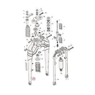 FRONT LEG SECTION, SPRINGER FORK