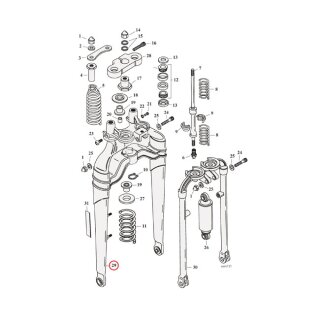 FRONT LEG SECTION, SPRINGER FORK