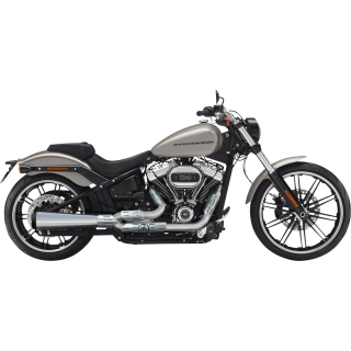 KessTech 2in1 Cone X Clubstyle Edelstahl Auspuffanlage für Harley FXBR FLFB Softail 114 21-22