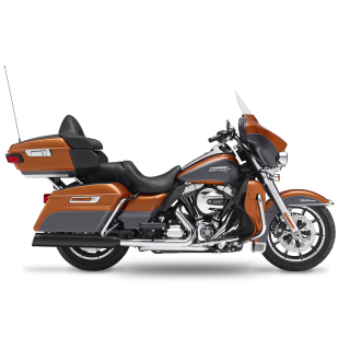 KessTech 2in2 FL-Double ESM2 Auspuff Schalldämpfer schwarz für Harley Touring 09-13