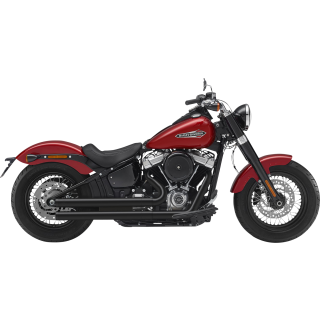 KessTech 2in2 Drags Auspuffanlage schwarz für Harley Softail FLSB FLSL 18-20