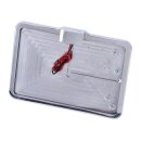 CPV, slide-in license plate bracket. Side mount, polished
