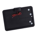 CPV, slide-in license plate bracket. Side mount, black
