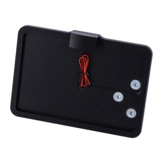CPV, slide-in license plate bracket. Side mount, black