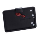 CPV, slide-in license plate bracket. Side mount, black