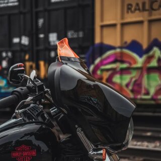 Kolor Flare™ Ice Windschild 4" Orange für Harley FLHT FLHX 14-24