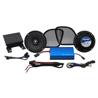 Hogtunes 225Watt Verstärker Lautsprecher Kit für Harley FLTR Road Glide 15-23