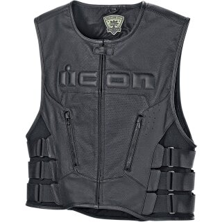 ICON Regulator™ D3O® Biker Motorrad Leder Weste L/XL