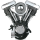 S&S V80 Motor wrinkle Black für Harley Evo 84-99