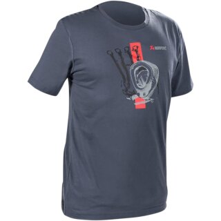 TEE MEN RD STRIP BL/GR L