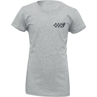 TEE GRLS CHKRS HTHR GY XL