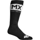 SOCK MX SOLID BK/WH 10-13