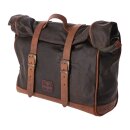 Longride, click-on Old Chopper saddlebag waxed cotton. Khaki