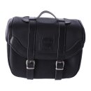 Longride, click-on Retro saddlebag waxed cotton. Black