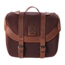 Longride, click-on Retro saddlebag waxed cotton. Brown
