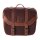 Longride, click-on Retro saddlebag waxed cotton. Brown