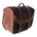 Longride, click-on Retro saddlebag waxed cotton. Khaki