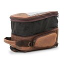 Longride, Heritage waxed canvas tank bag. Brown