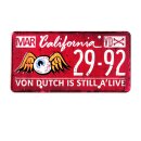 Von Dutch metal sign red
