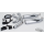 MCJ verstellbare 2-in-2 E5 Auspuffanlage verchromt für Harley Softail M8 21-24