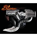 Blow chrome pipes black shields BT84-17