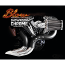 Blow chrome pipes black shields BT84-17