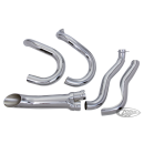 Chrome open 2:1 exhaust BT70-84