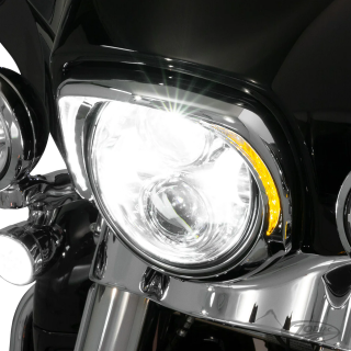 Headlight Bezel Chrome w/amber FLH*14-UP