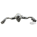 7" Headlamp Visor Ornament Skull Chrome