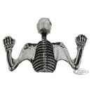 7" Headlamp Visor Ornament Skull Chrome