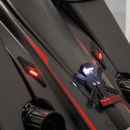 Blk Strtchd Square E-marked LED flush mn