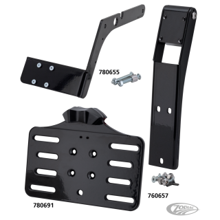 Blk license backing plate w/light