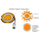 Turn Sig LED insert pancake 3" white hal