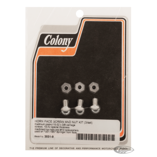 Horn face screw and nut kit White Plated
